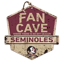 Florida State Seminoles Fan Cave Badge Sign