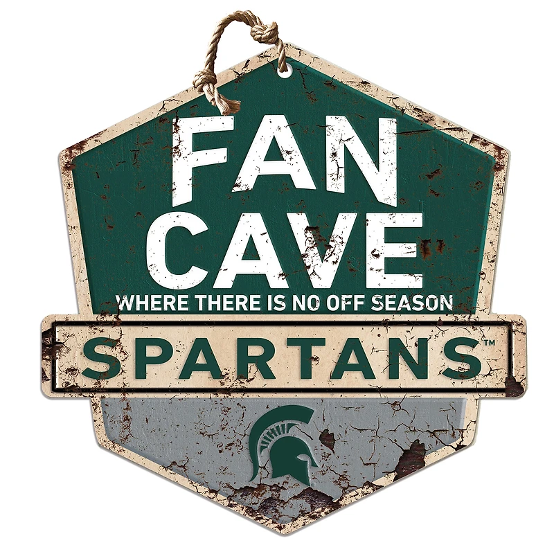 Michigan State Spartans Fan Cave Badge Sign