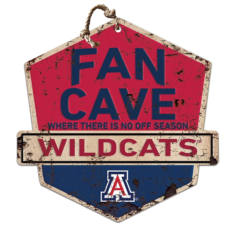 Arizona Wildcats Fan Cave Badge Sign