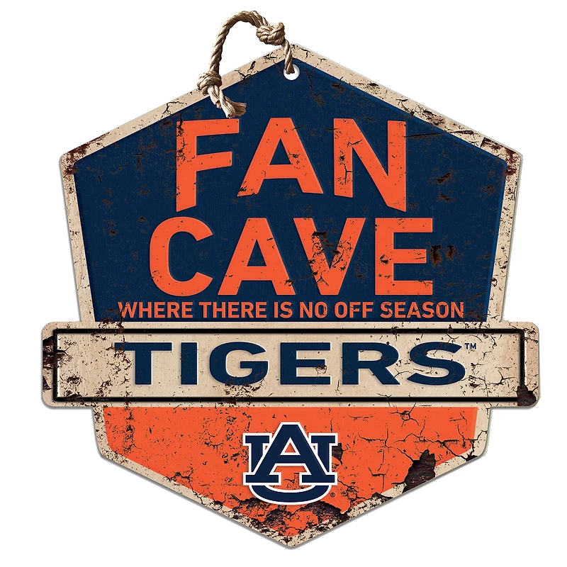 Auburn Tigers Fan Cave Badge Sign