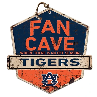 Auburn Tigers Fan Cave Badge Sign