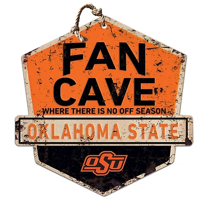 Oklahoma State Cowboys Fan Cave Badge Sign