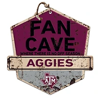 Texas A&M Aggies Fan Cave Badge Sign