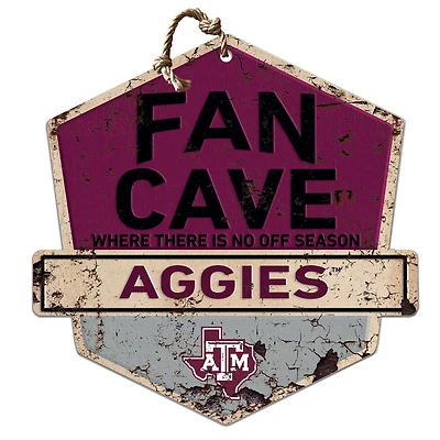 Texas A&M Aggies Fan Cave Badge Sign