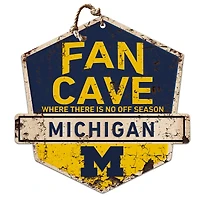 Michigan Wolverines Fan Cave Badge Sign