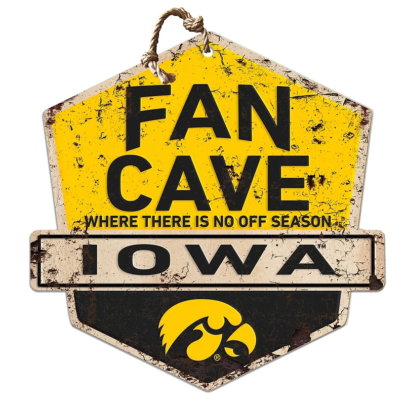 Iowa Hawkeyes Fan Cave Badge Sign