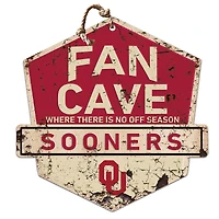 Oklahoma Sooners Fan Cave Badge Sign