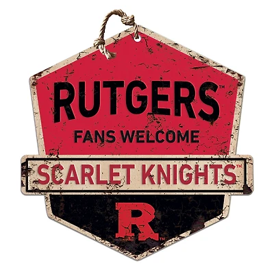 Rutgers Scarlet Knights Fans Welcome Sign