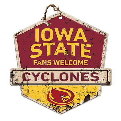 Iowa State Cyclones Fans Welcome Sign