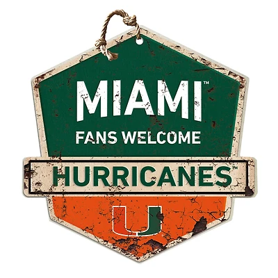 Miami Hurricanes Fans Welcome Sign