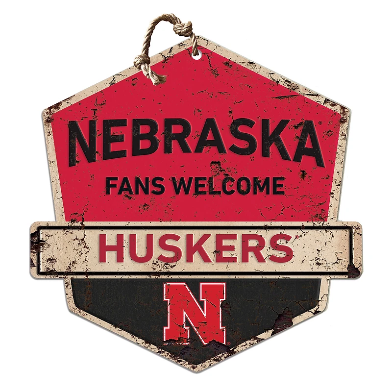 Nebraska Huskers Fans Welcome Sign