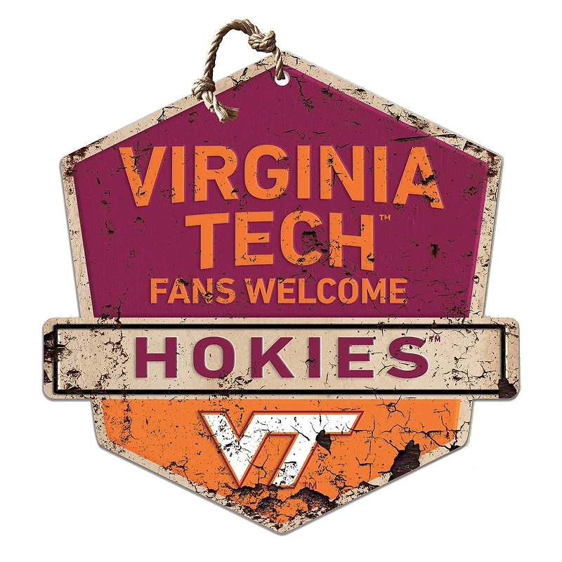 Virginia Tech Hokies Fans Welcome Sign