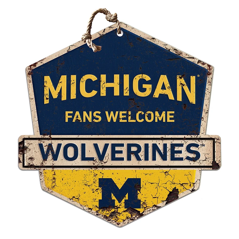 Michigan Wolverines Fans Welcome Sign