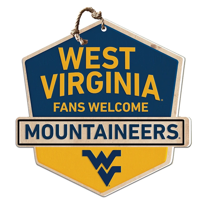 West Virginia Mountaineers Fans Welcome Sign