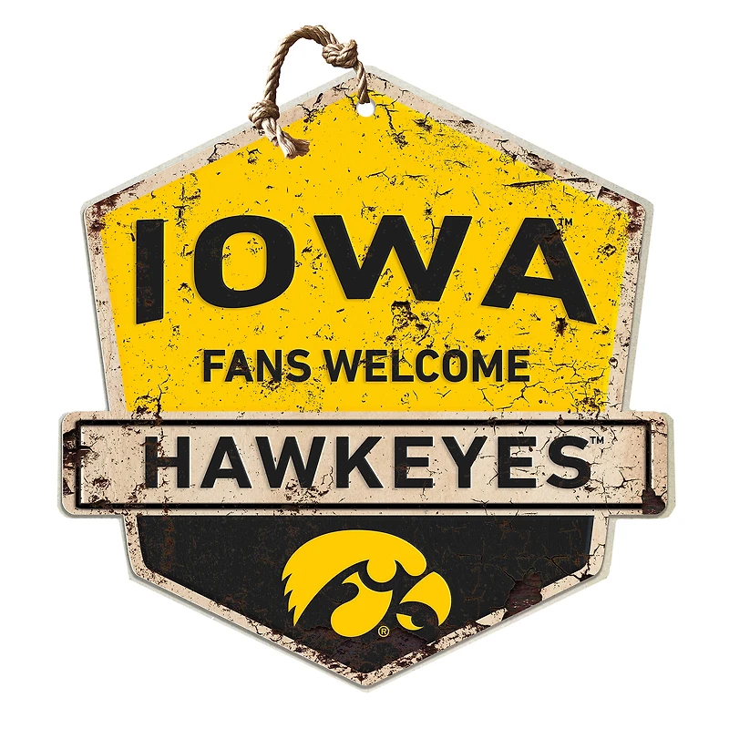 Iowa Hawkeyes Fans Welcome Sign