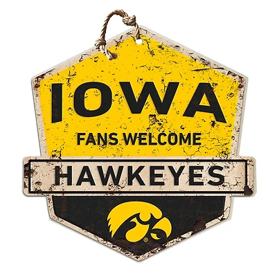 Iowa Hawkeyes Fans Welcome Sign