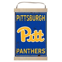 Pitt Panthers Faux Rust Banner Sign