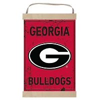 Georgia Bulldogs Faux Rust Banner Sign