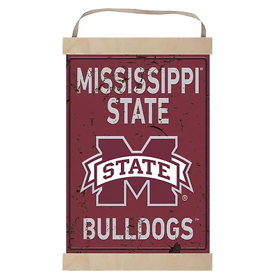 Mississippi State Bulldogs Faux Rust Banner Sign