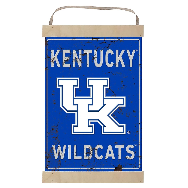 Kentucky Wildcats Faux Rust Banner Sign