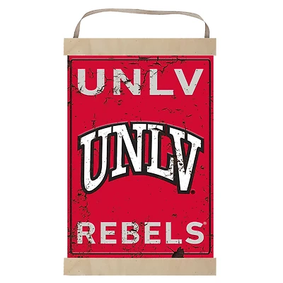 UNLV Rebels Faux Rust Banner Sign