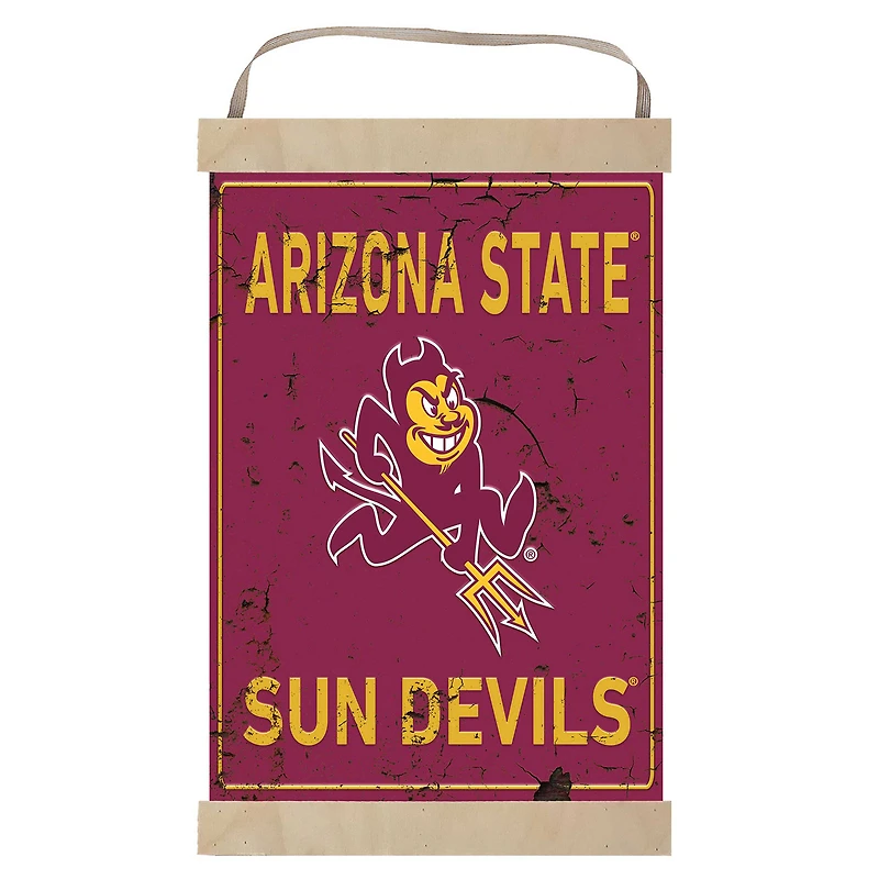 Arizona State Sun Devils Faux Rust Banner Sign