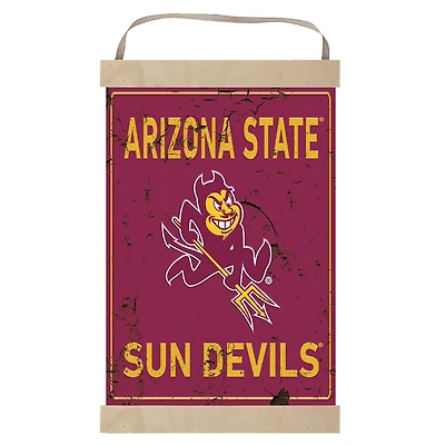 Arizona State Sun Devils Faux Rust Banner Sign