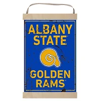 Albany State Golden Rams Faux Rust Banner Sign
