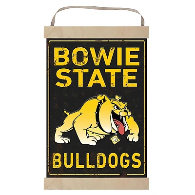 Bowie State Bulldogs Faux Rust Banner Sign