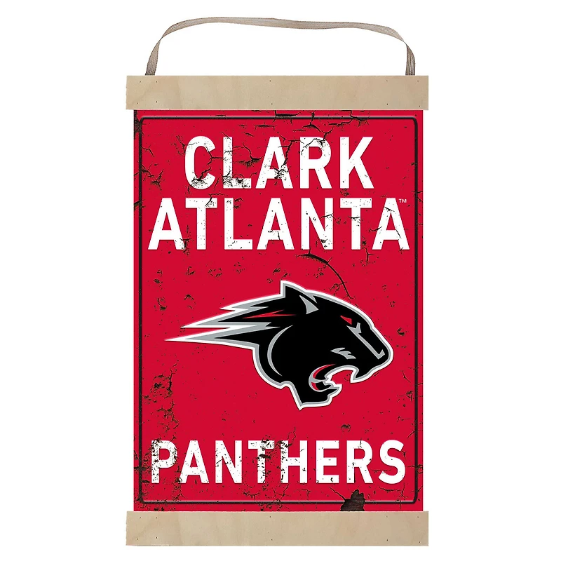 Clark Atlanta University Panthers Faux Rust Banner Sign