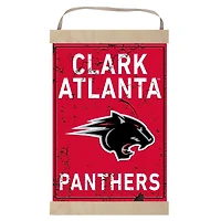 Clark Atlanta University Panthers Faux Rust Banner Sign