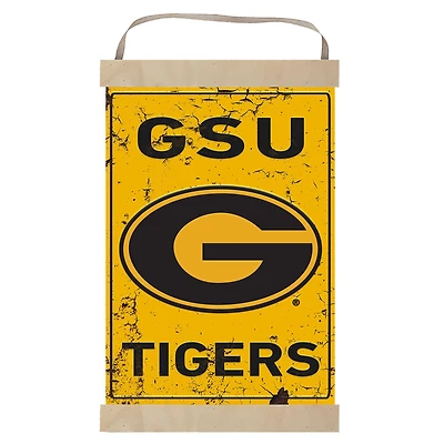 Grambling Tigers Faux Rust Banner Sign