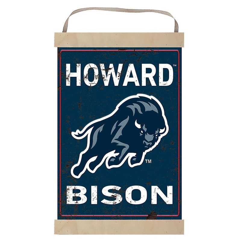 Howard Bison Faux Rust Banner Sign