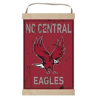North Carolina Central Eagles Faux Rust Banner Sign