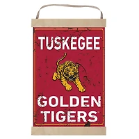 Tuskegee Golden Tigers Faux Rust Banner Sign