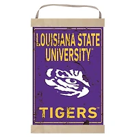 LSU Tigers Faux Rust Banner Sign