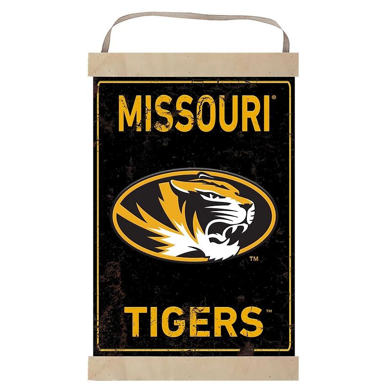 Missouri Tigers Faux Rust Banner Sign