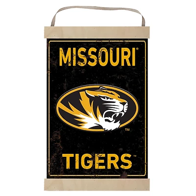Missouri Tigers Faux Rust Banner Sign