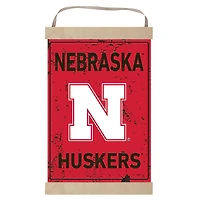Nebraska Huskers Faux Rust Banner Sign
