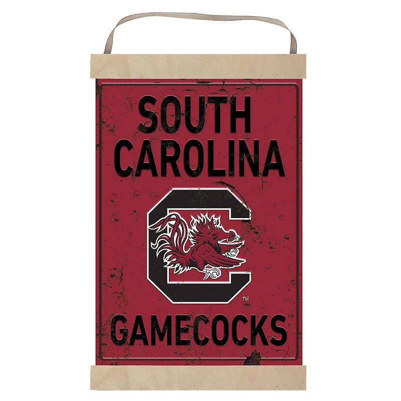 South Carolina Gamecocks Faux Rust Banner Sign