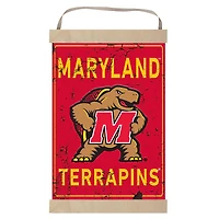 Maryland Terrapins Faux Rust Banner Sign