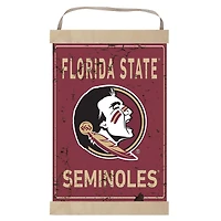 Florida State Seminoles Faux Rust Banner Sign