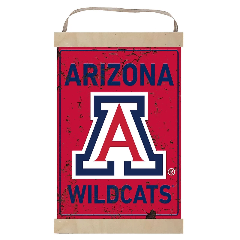 Arizona Wildcats Faux Rust Banner Sign
