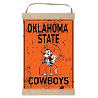 Oklahoma State Cowboys Faux Rust Banner Sign