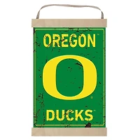 Oregon Ducks Faux Rust Banner Sign