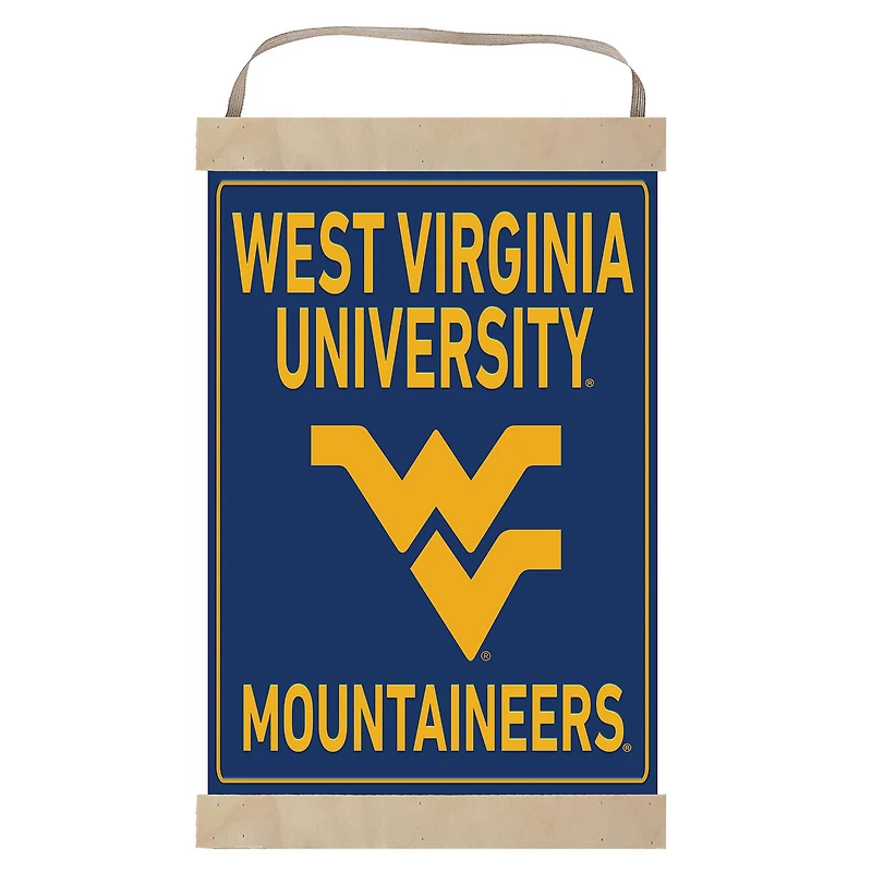 West Virginia Mountaineers Faux Rust Banner Sign