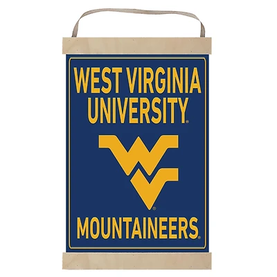 West Virginia Mountaineers Faux Rust Banner Sign