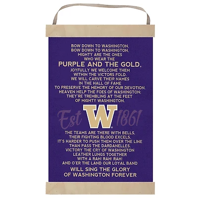 Washington Huskies Fight Song Banner Sign