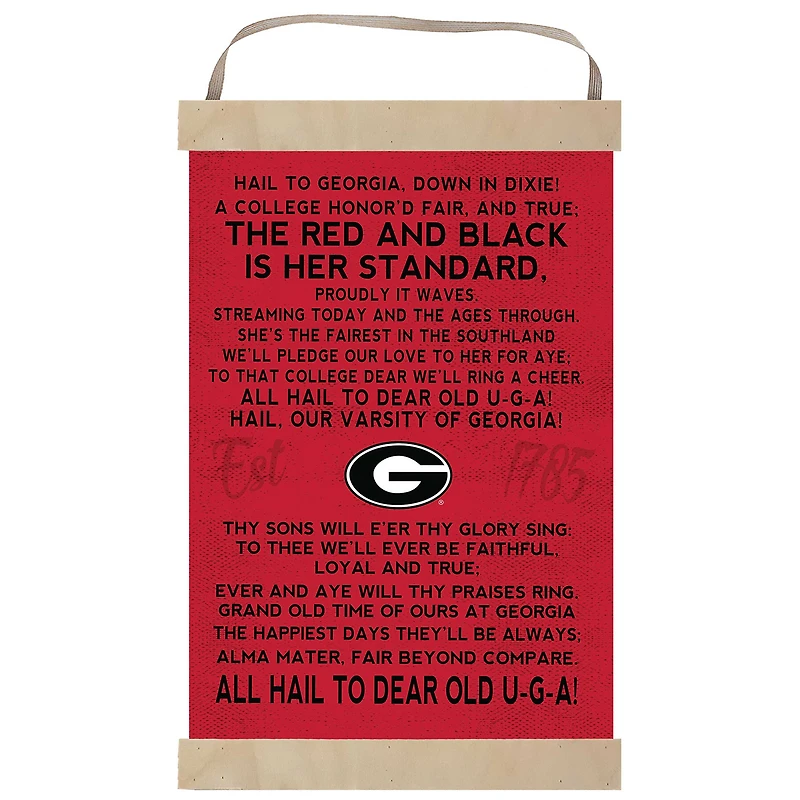 Georgia Bulldogs Fight Song Banner Sign