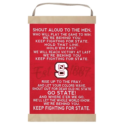 NC State Wolfpack Fight Song Banner Sign